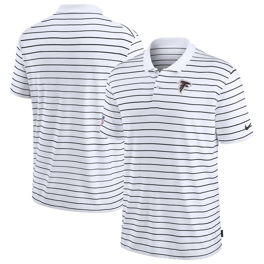 Atlanta Falcons Nike Men's Black and White Striped Polo Shirt